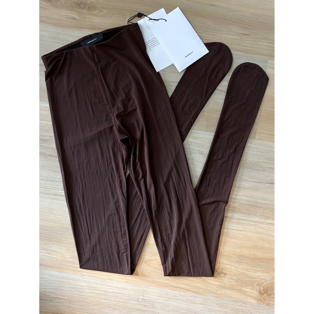 WARDROBE.NYC Sheer Tight XXS Dark Brown High Waisted W2022R14 - Picture 2 of 6